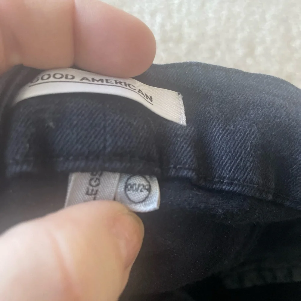 Good‎ American Good Legs black high waist skinny jeans. Women size 00/24